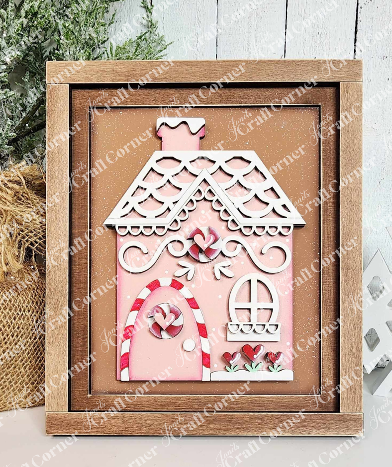 Farmhouse 3-D Frame Switchable Farmhouse Signs Display – DIY home décor craft kit – Set of 1