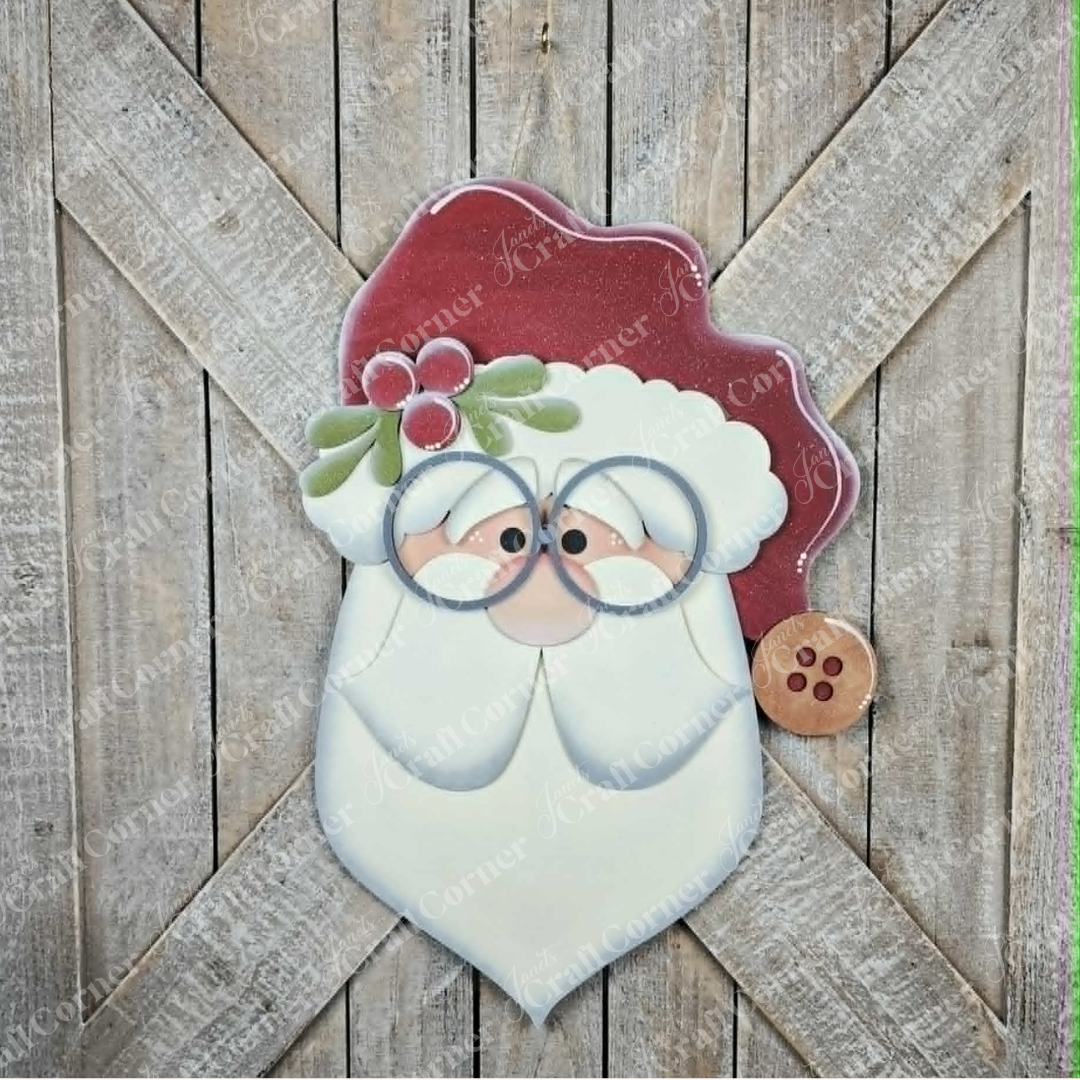 Jolly St Nick Door/Wall Hanger - DIY home decor craft kit - set of 1
