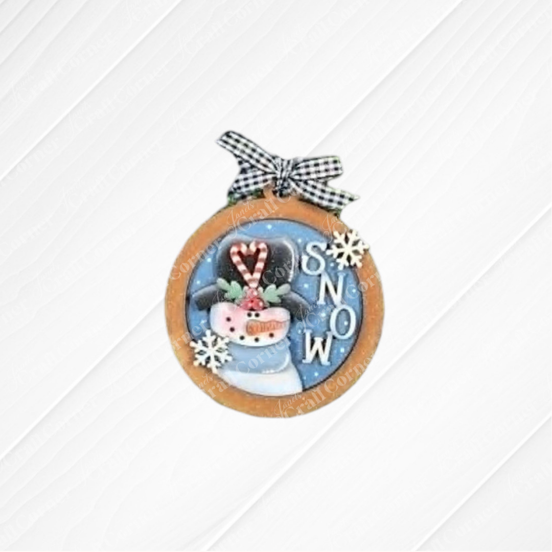 Sweet Winter Snowmen Ornaments - Painted