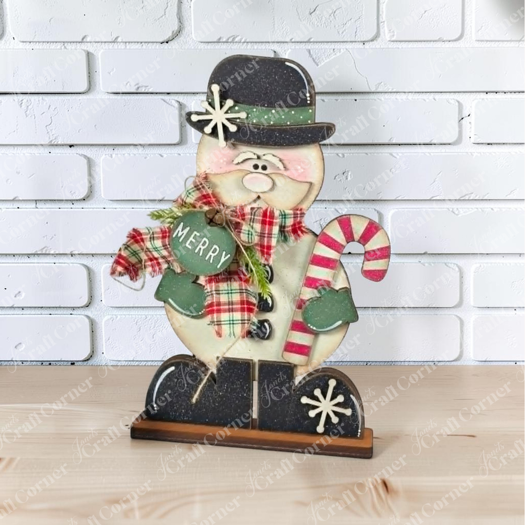 Sir Winston Snowman Shelf Sitter - DIY home decor craft kit - set of 1