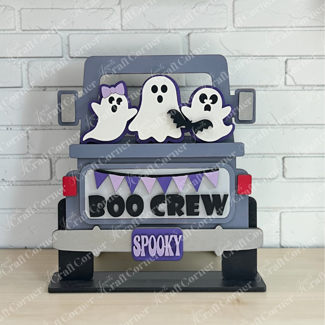 Spooky Boo Crew Interchangeable Insert - DIY Home Decor Craft Kit - Set of 3 pieces