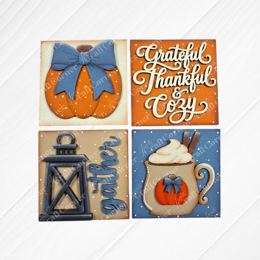 Thankful Squares - DIY home decor craft kit - Choice of 4