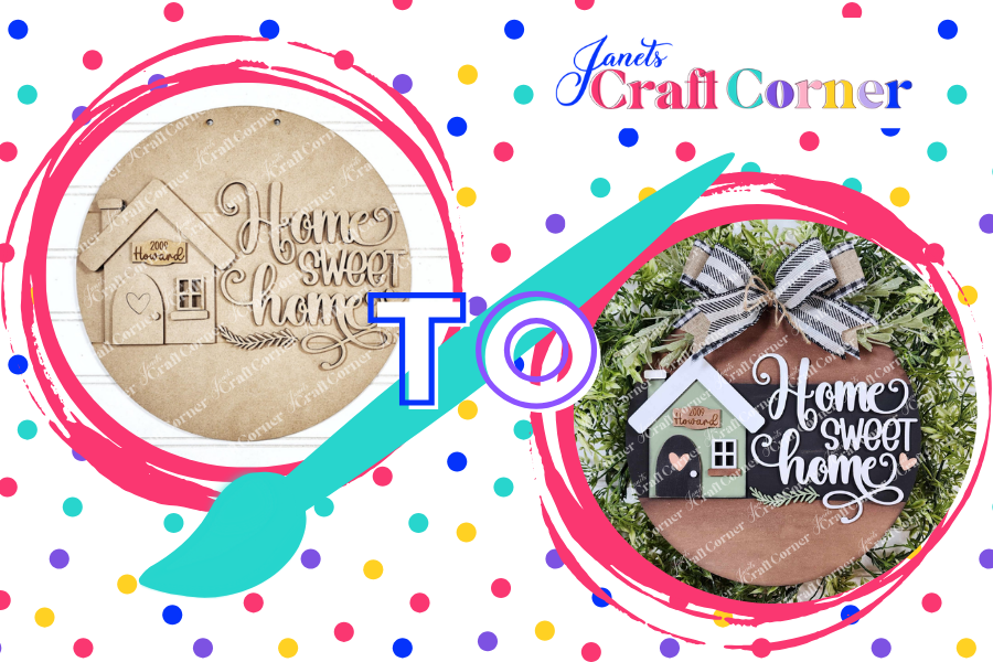 Elevate Your Entryway with a Charming DIY Home Sweet Home Round Door Hanger