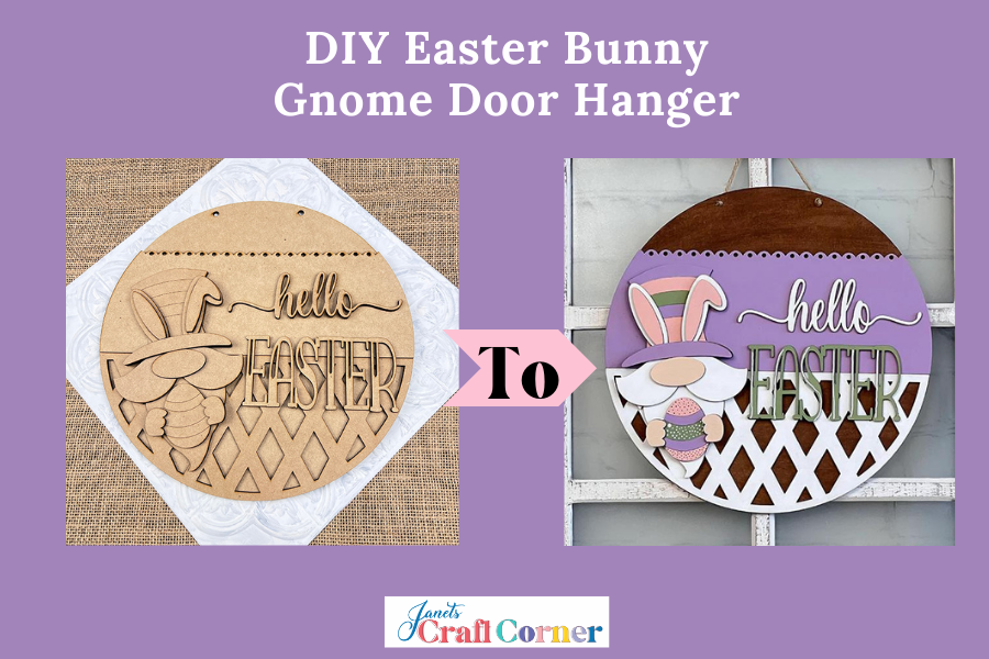 Let's Craft an Easter Gnome Door Hanger