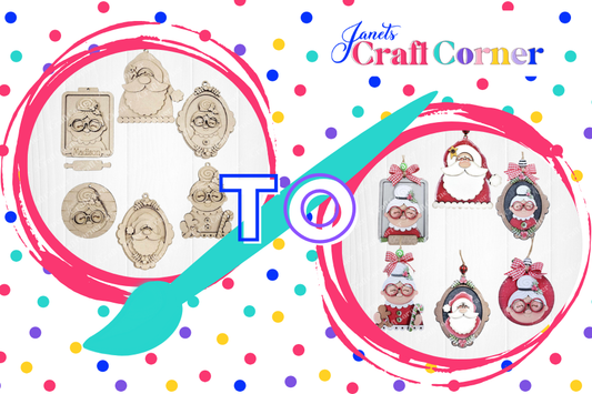 DIY Christmas Ornaments: Santa & Mrs. Claus Tree Decorations