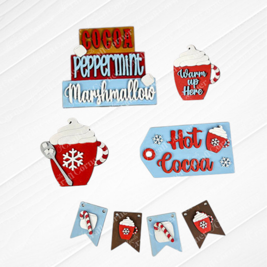 Hot Cocoa Decor Set - Painted