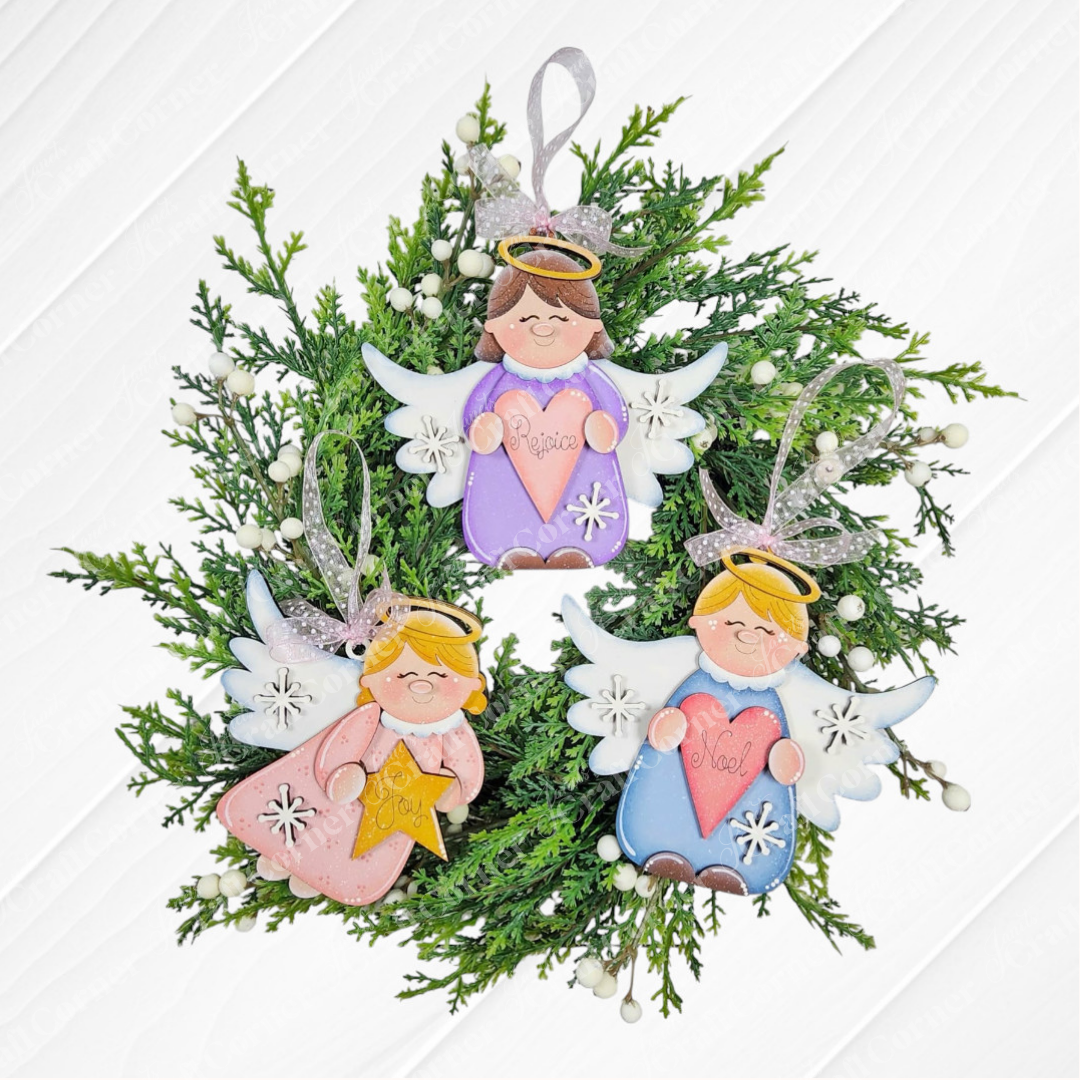 Sweet Angel Ornaments - Painted