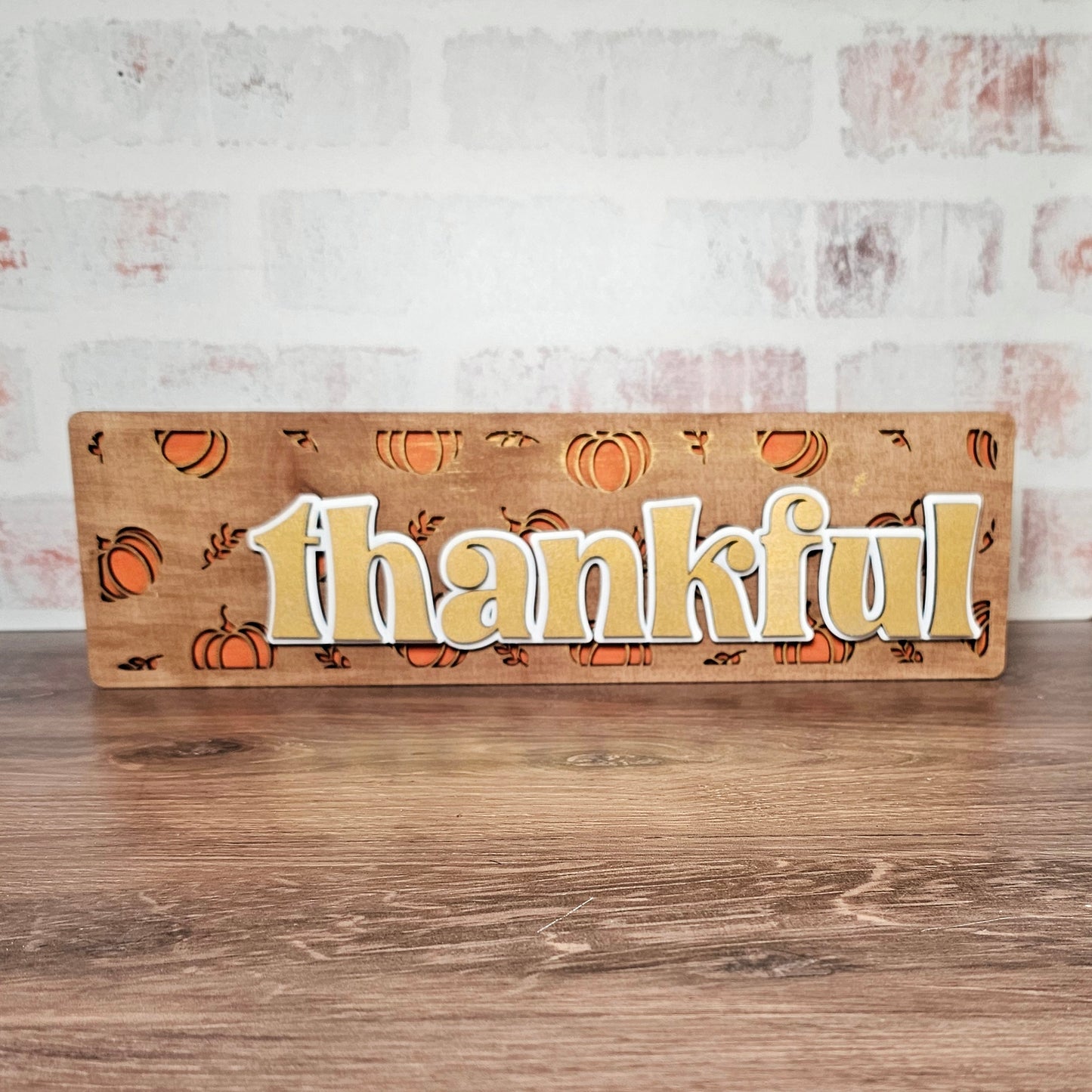 Reversible Thankful/Joyful Chunky Shelf Sitter | DIY home decor craft kit