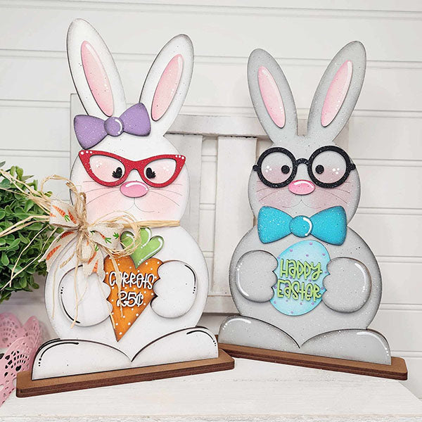 Bunny Couple Shelf Sitters