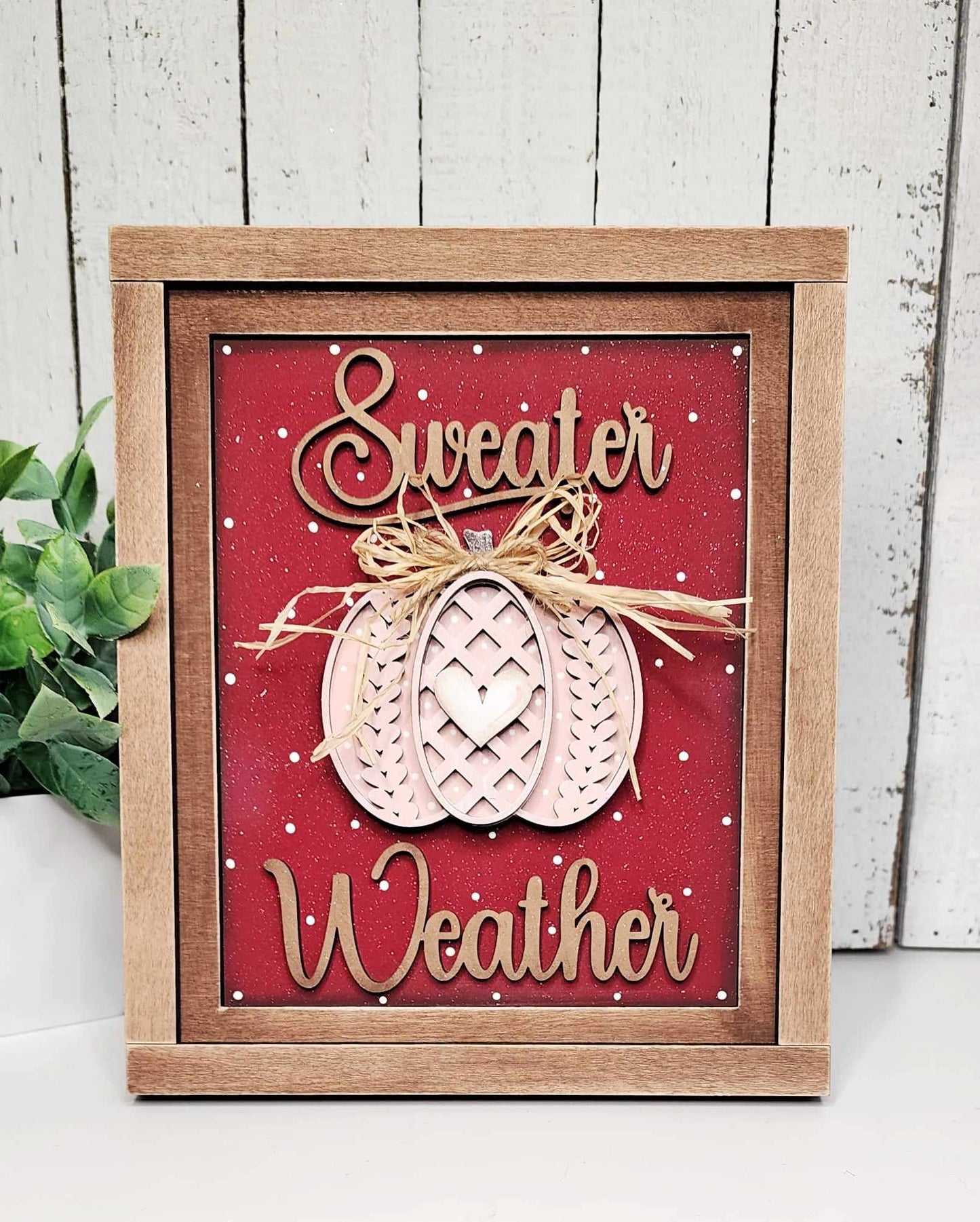 Sweater Weather Interchangeable Sign | DIY home decor craft kit