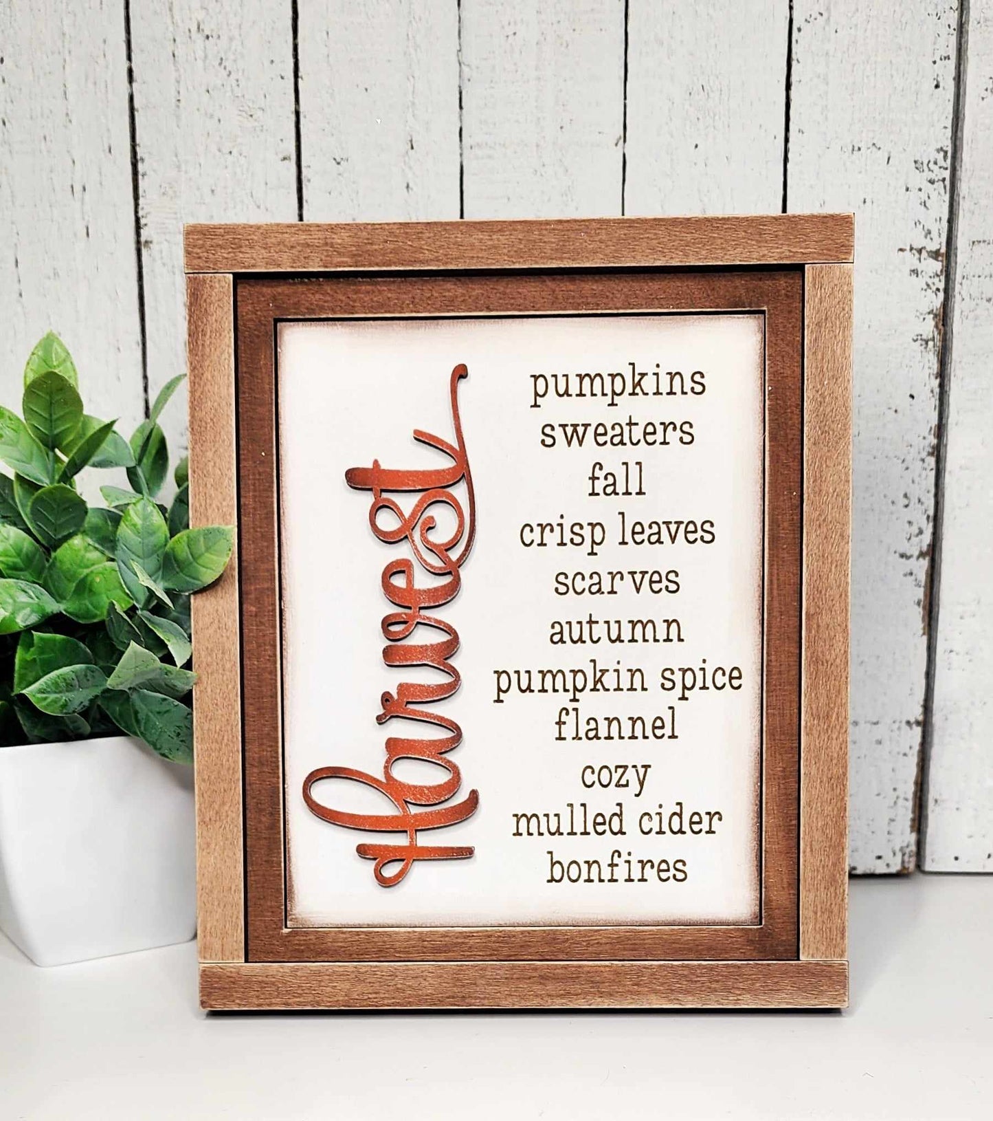 Harvest Words Interchangeable Sign | DIY home decor craft kit