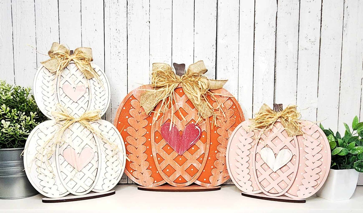 Sweater Pumpkin Shelf Sitters - Set of 3 | DIY home decor craft kit