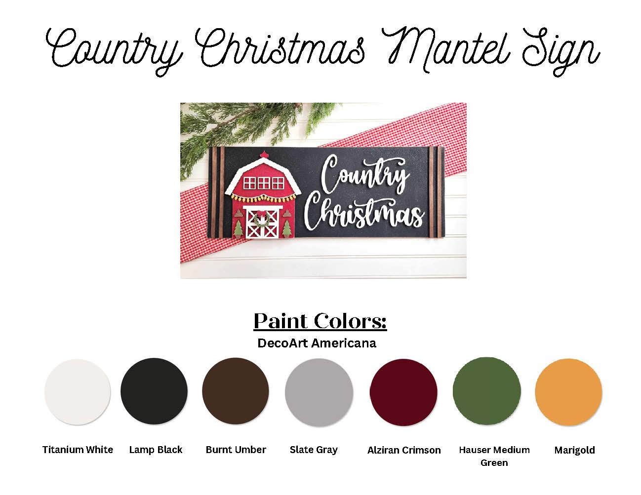 Christmas Tree Mantle Sign DIY Decor Kit