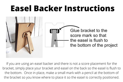 Create DIY home decor with Janet's Craft Corner! This instructional graphic shows how to attach an easel backer to your Garden Fence Interchangeable Base with Insert kit. Includes photo, bracket placement diagram, and step-by-step directions.