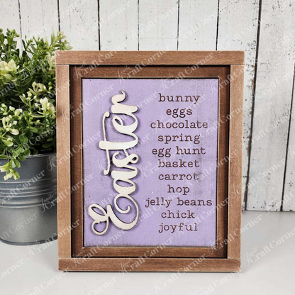 Easter Switchable Farmhouse Signs - DIY seasonal home decor craft kit - Choice of 3 - Set of 1