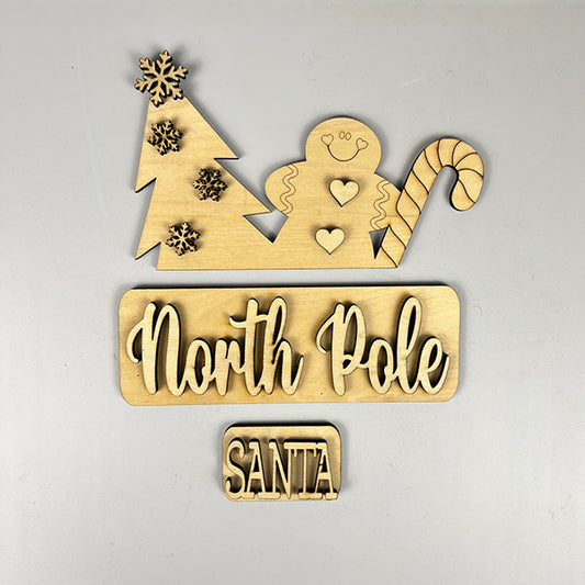 North Pole Interchangeable Insert | DIY home decor kit