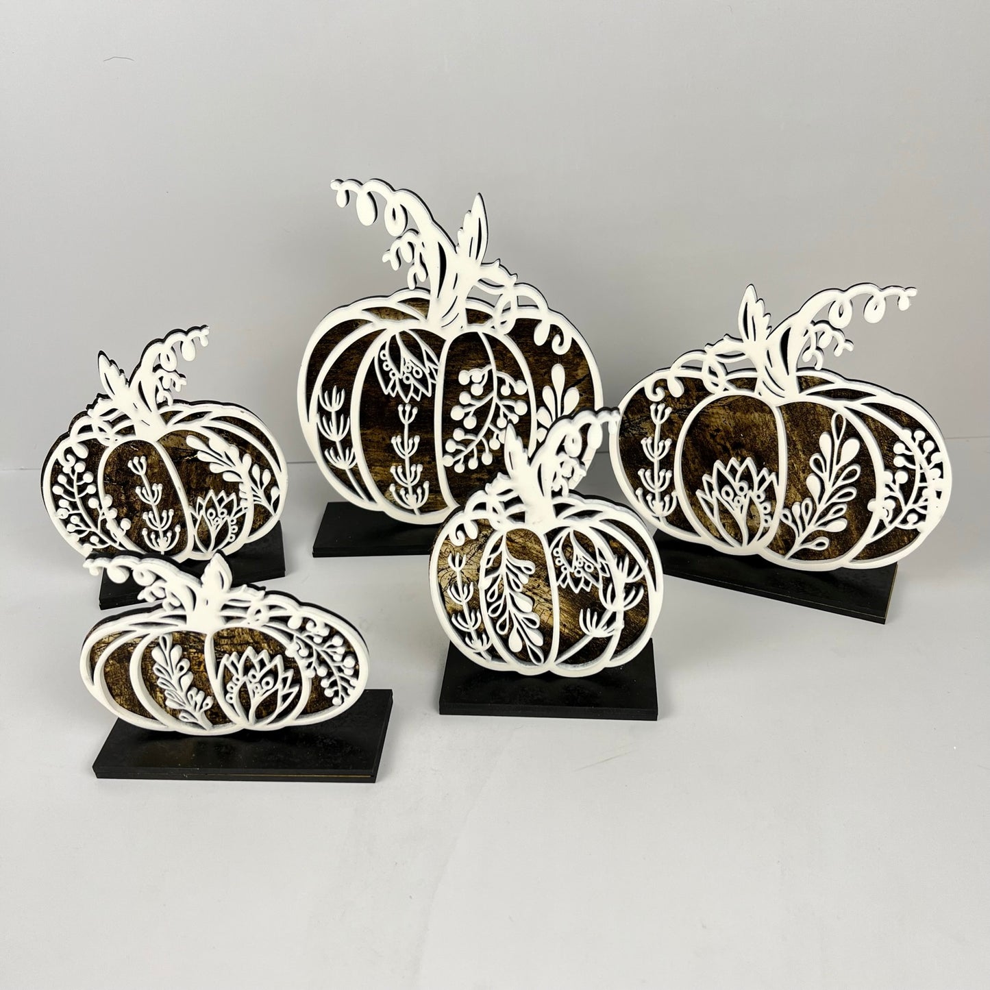 Farmhouse Standing Pumpkins - Set of 5