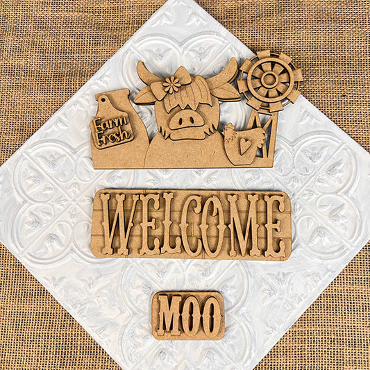 Farm Welcome Interchangeable Insert | DIY home decor kit