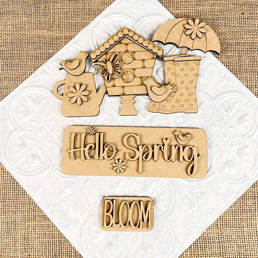 Hello Spring Interchangeable Insert | DIY home decor kit