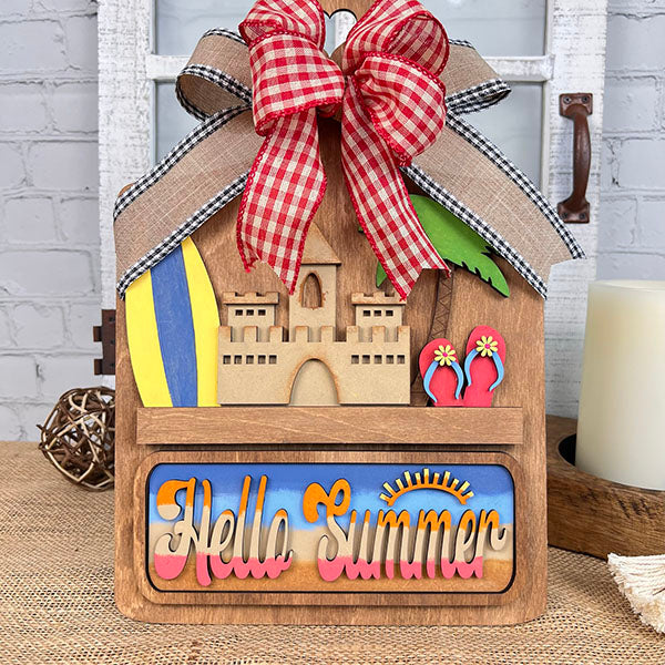 Summer Beach Interchangeable Insert | DIY home decor kit