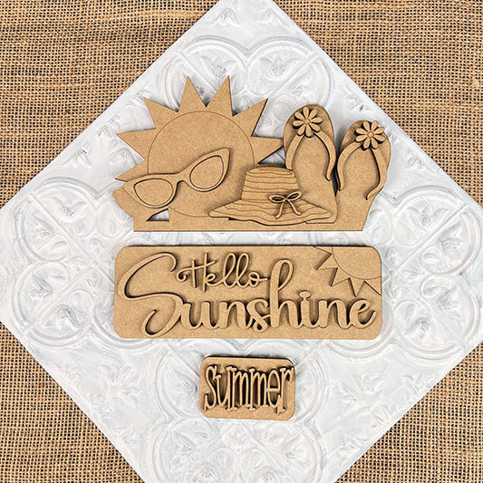 Hello Sunshine Interchangeable Insert | DIY home decor kit