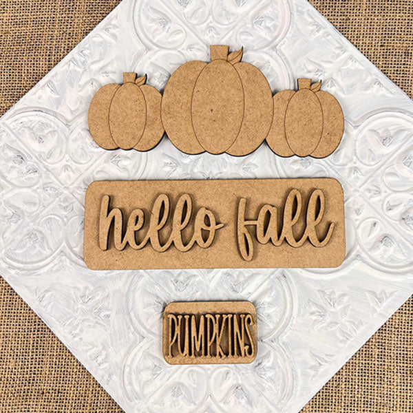 Hello Fall Interchangeable Insert | DIY home decor kit