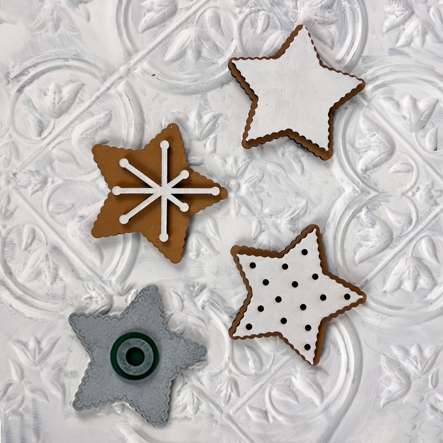 Vintage Santa Cookies Tiered Tray Set