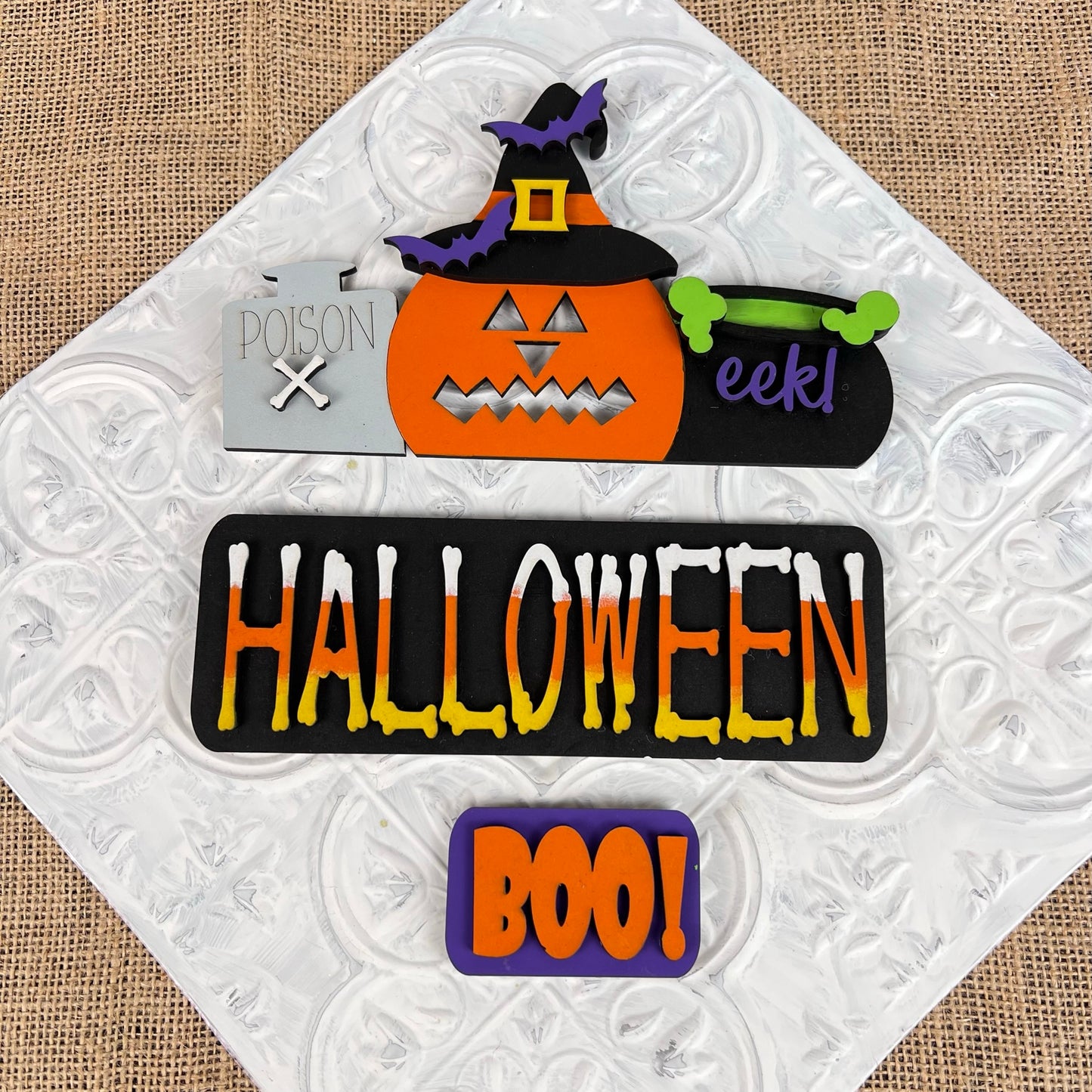 Halloween Pumpkin Interchangeable Insert | DIY home decor kit