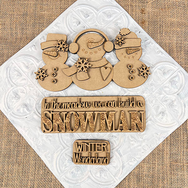 Snowman Interchangeable Insert | DIY home decor kit