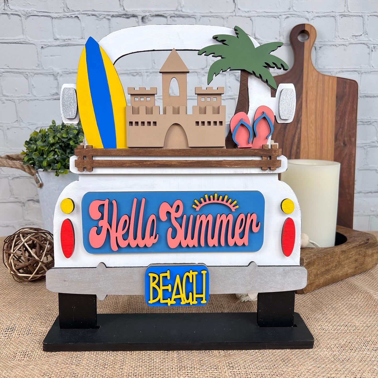 Summer Beach Interchangeable Insert | DIY home decor kit