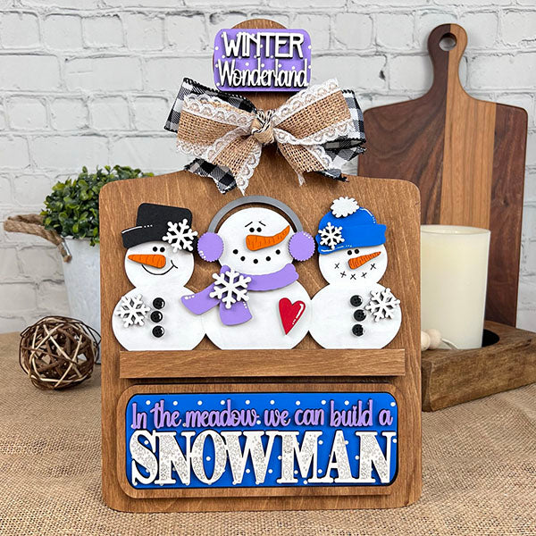 Snowman Interchangeable Insert | DIY home decor kit