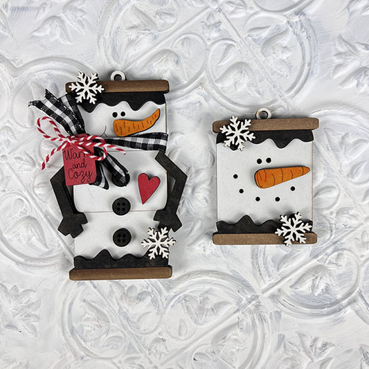 Marshmallow Snowman Ornaments