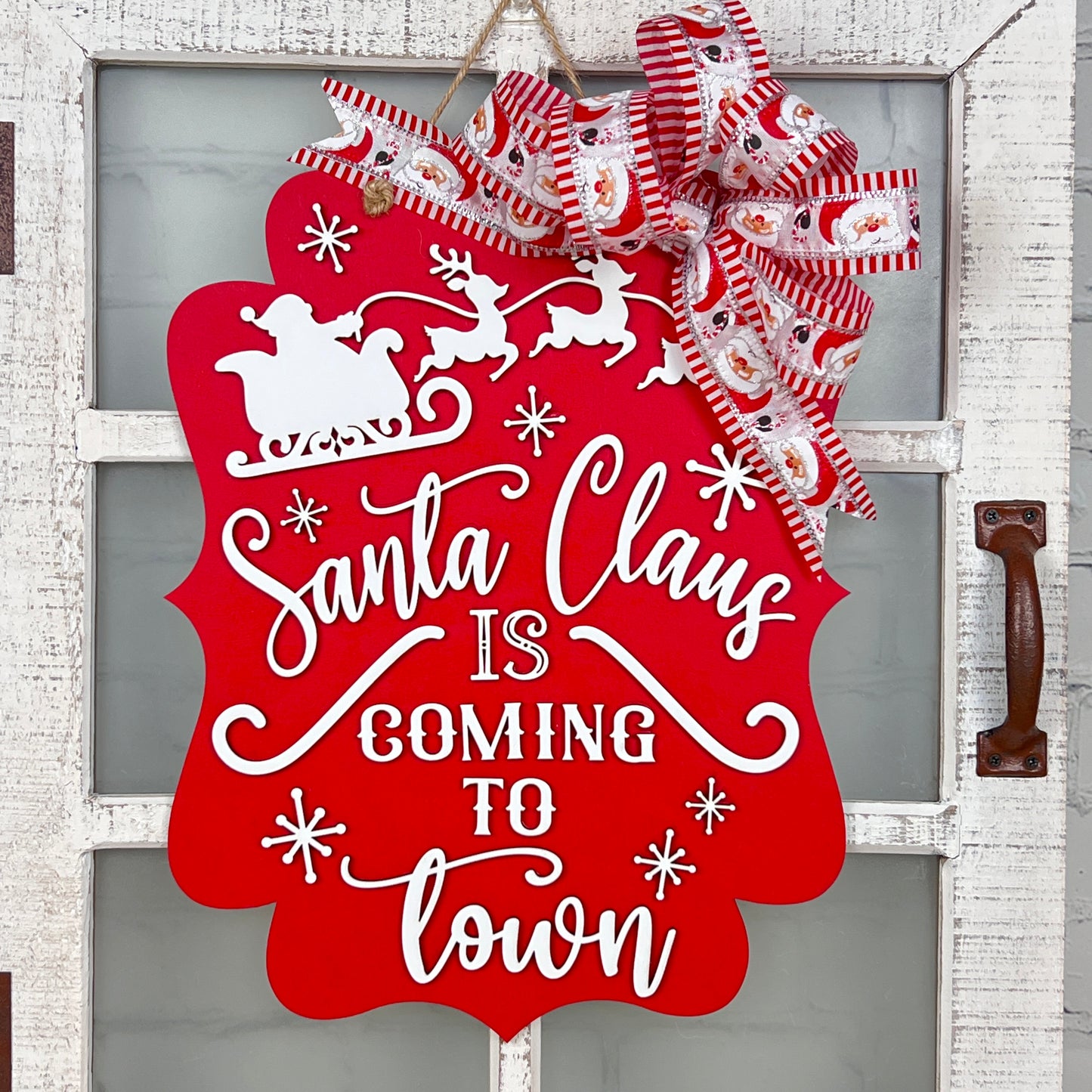 Santa is Coming to Town Door Hanger