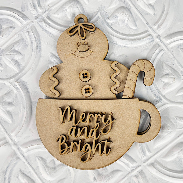 Gingerbread Teacup Ornaments | DIY Decoration Kits