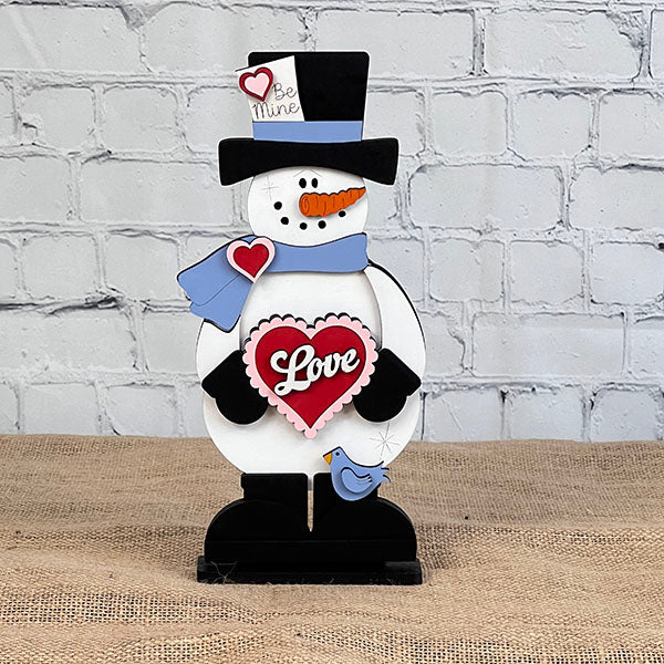 Valentine Snowman Shelf Sitter