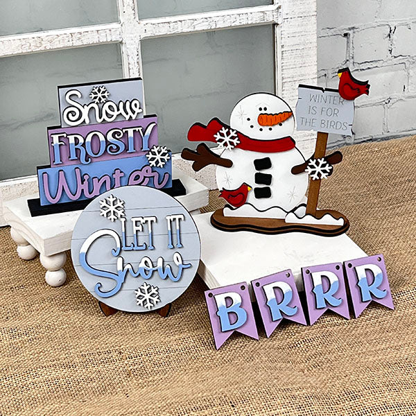 Let It Snow Tiered Tray