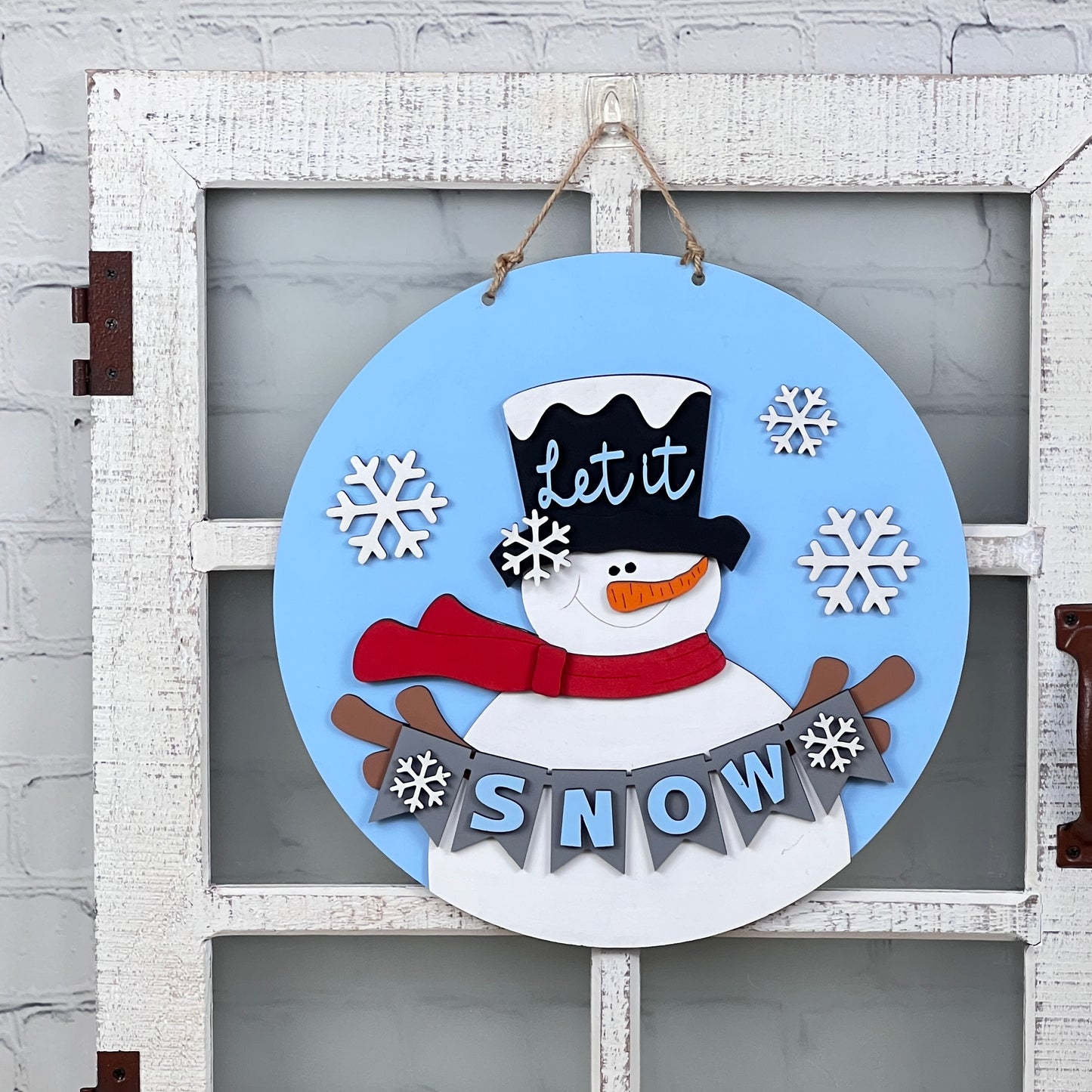 Snowman Let It Snow Door Hanger
