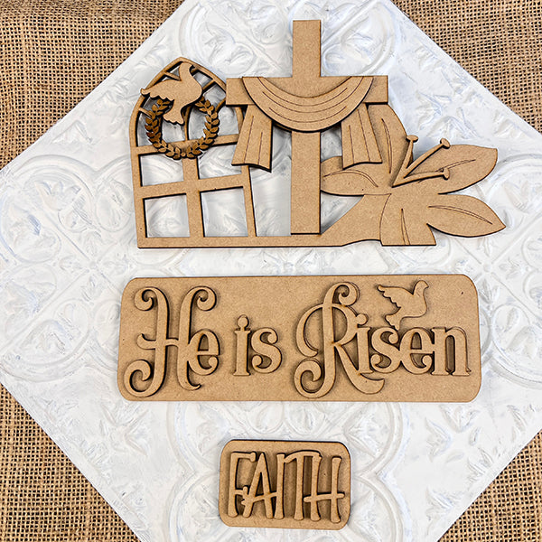 He is Risen Interchangeable Insert | DIY home decor kit