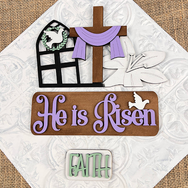 He is Risen Interchangeable Insert | DIY home decor kit