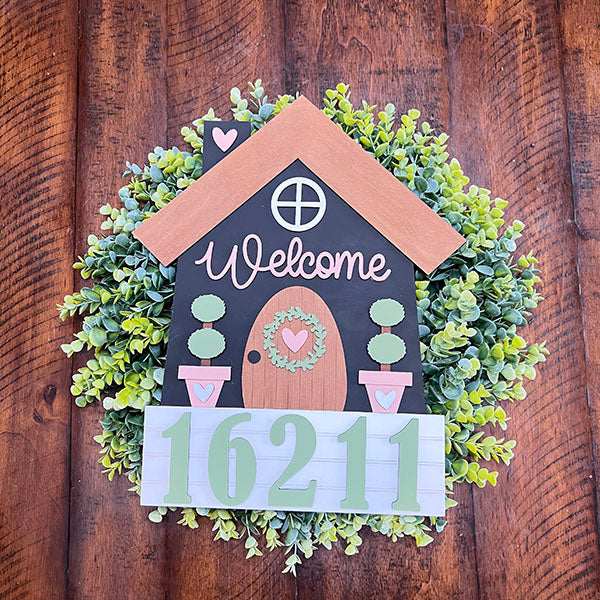 House Number Wreath Insert
