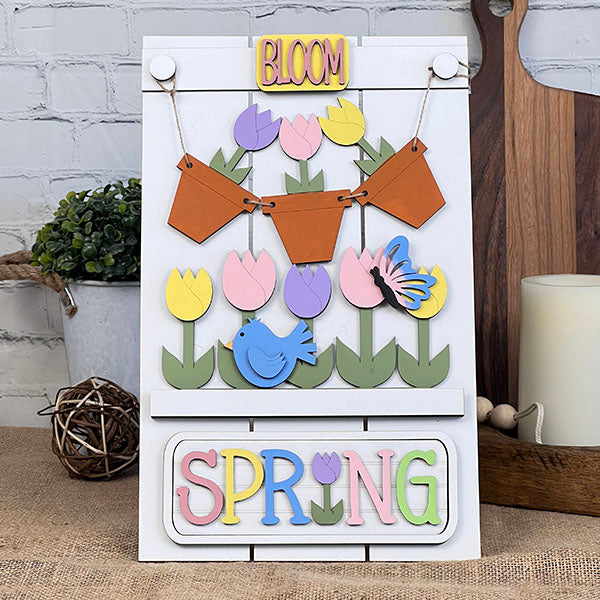 Spring Tulips Interchangeable Insert - Painted