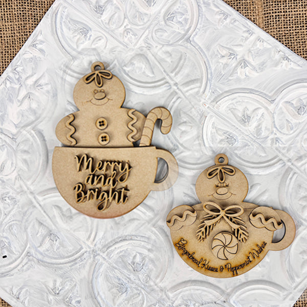 Gingerbread Teacup Ornaments | DIY Decoration Kits