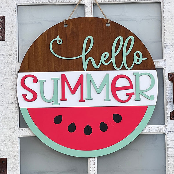 Hello Summer Watermelon Round
