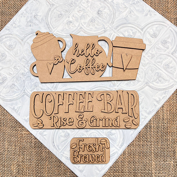 Coffee Bar Interchangeable Insert | DIY home decor kit