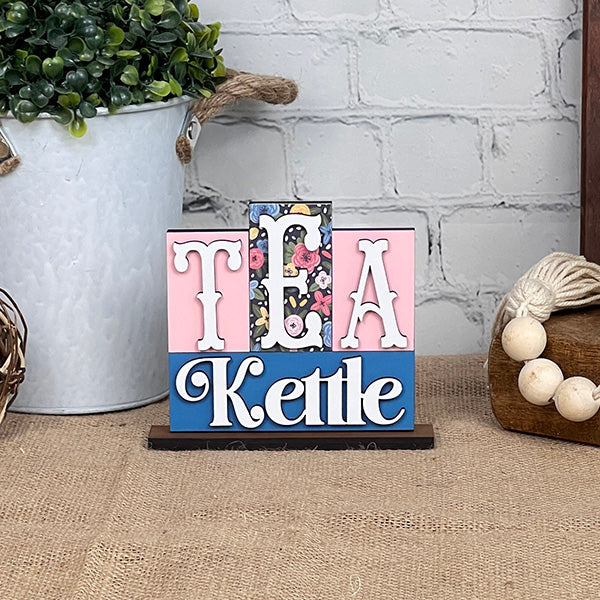 Tea Kettle Mini Word Block