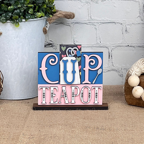 Cup-Teapot Mini Word Block