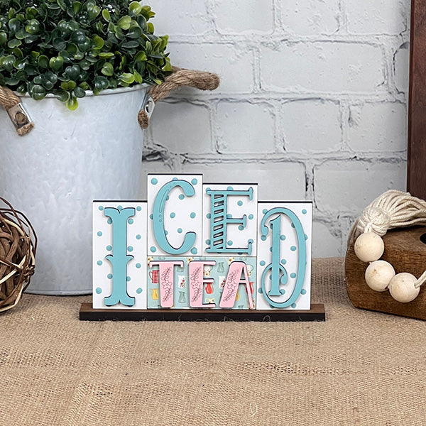 Iced Tea Mini Word Block