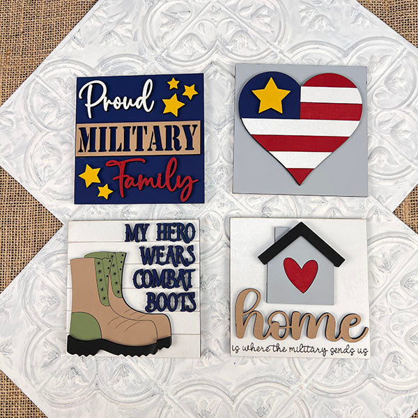 Military Interchangeable Squares DIY Home Decor Kits