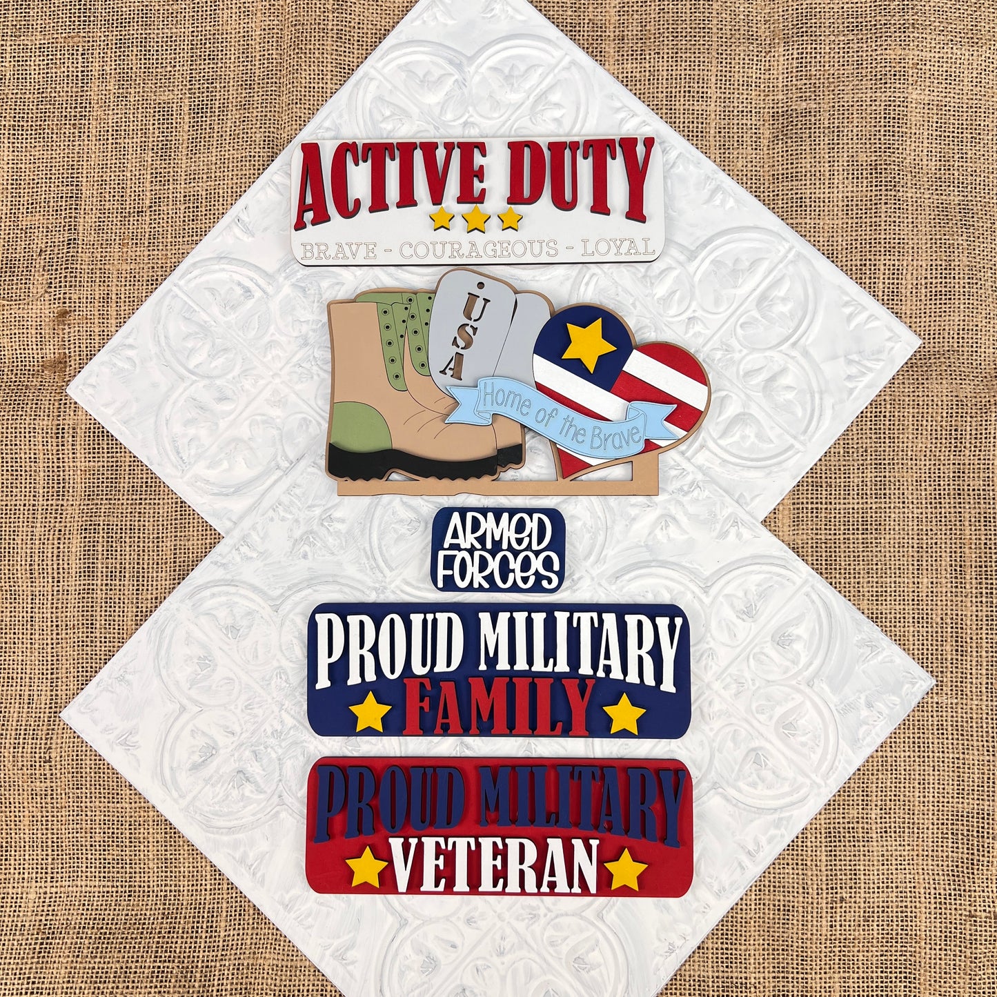 Military Interchangeable Insert  | DIY home decor kit