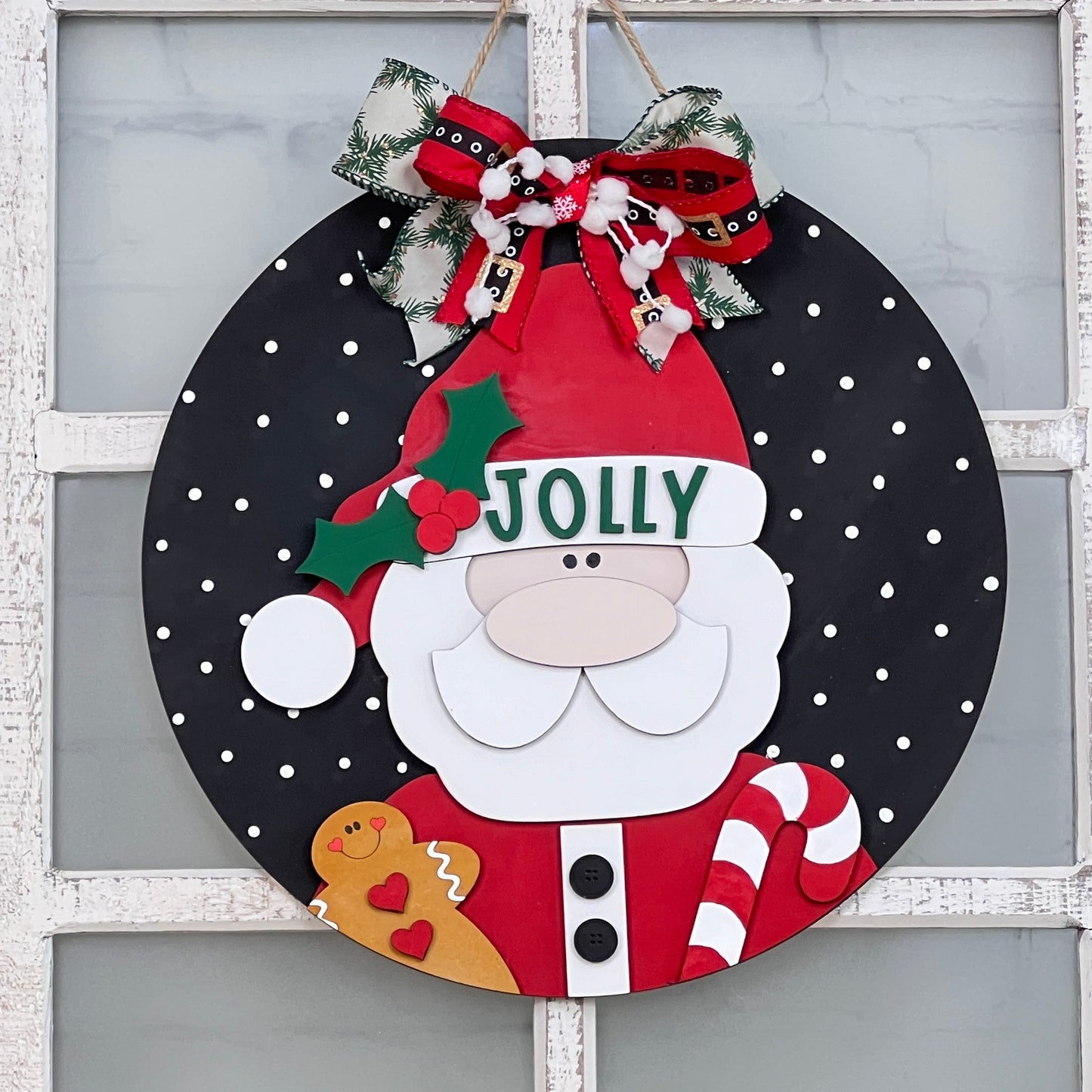 Jolly Santa Round Sign | DIY Home Decor Kit